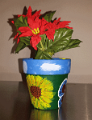 Blumentopf mit Acrylfarbe coloriert -5